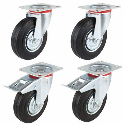 3 " 4 " 5 " 6 " 8 pulgadas de caucho ruedas de rodadura, acero núcleo rodadura rodadura rodadura OEM ODM