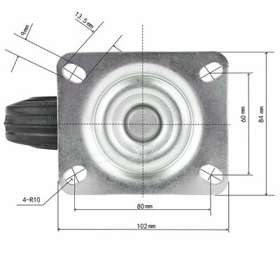 3 " 4 " 5 " 6 " 8 pulgadas de caucho ruedas de rodadura, acero núcleo rodadura rodadura rodadura OEM ODM