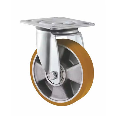 5 pulgadas 6 pulgadas 8 pulgadas de trabajo pesado ruedas de ruedas giratorias de estilo europeo núcleo de aluminio rueda de ruedas PU
