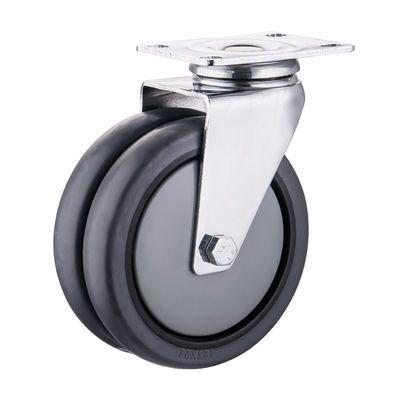 Rodillos de rueda de mandíbula TPR 75mm 100mm 125mm PU Rodillos de ruedas gemelas industriales
