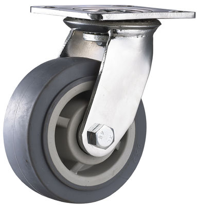 4" 5" 6" 8" ruedas de ricino de carrito de trabajo pesado de uso resistente al desgaste de caucho termoplástico