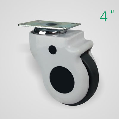 Ruedas de ruedas médicas de base plana, ruedas de ruedas gemelas con frenos