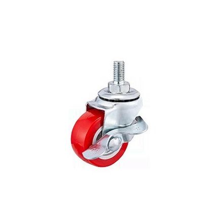Ruedas de ruedas rojas 25mm -75mm silla de oficina universal ruedas de ruedas