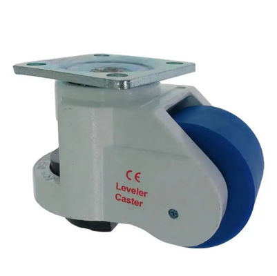 Rueda niveladora con placa de montaje GD150F de alta resistencia, capacidad de 1500 kg, rueda y base de nailon
