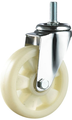 Rueda giratoria para muebles de PP con vástago roscado de 3/4/5 pulgadas