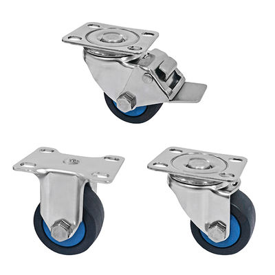 Caster de PA de acero inoxidable de perfil bajo