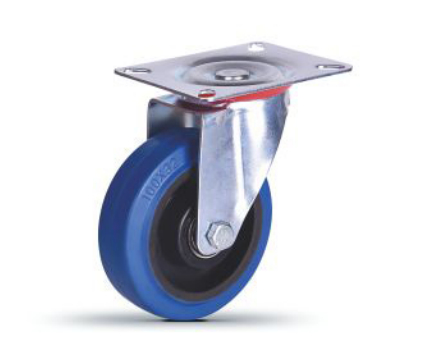 Ruedas giratorias de 75 mm y 100 mm, industriales, de TPR de alta elasticidad
